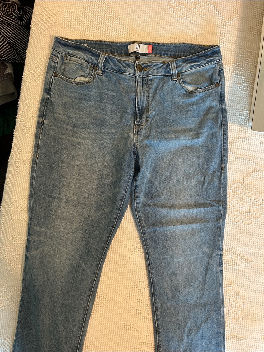 CAbi Light Blue Denim Slim Straight Jeans